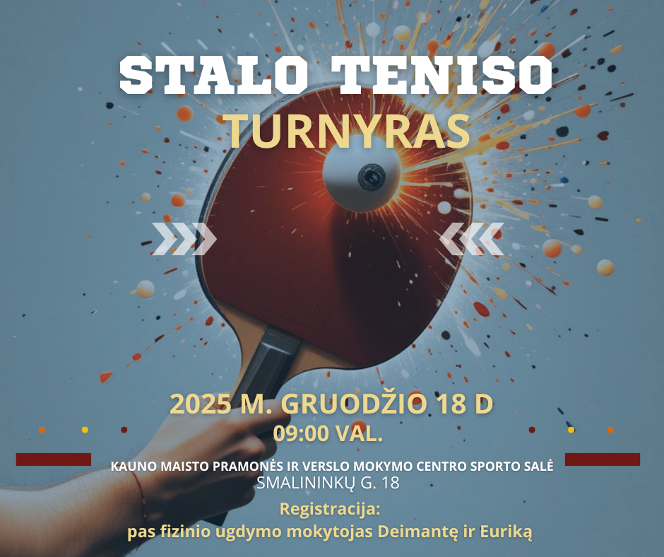 KITM Kalėdinis stalo teniso turnyras 2025! 