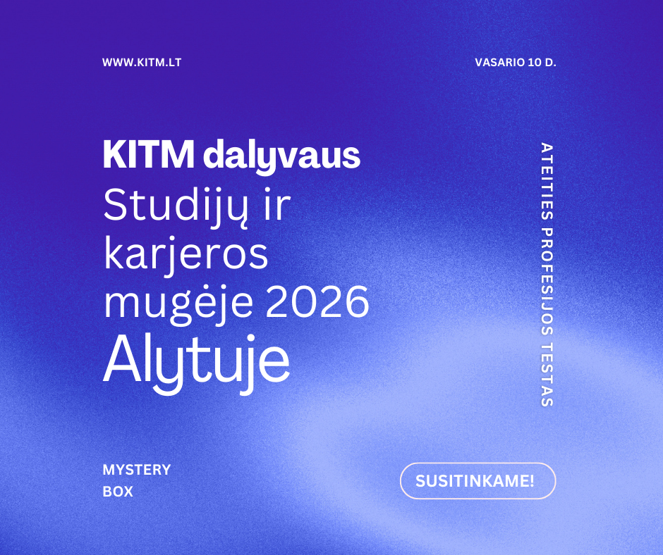 KITM dalyvauja Studijų ir karjeros mugėje 2026 Alytuje!